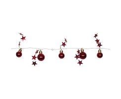 LED-Minilichterkette, XMAS, 10 warmweiße LEDs