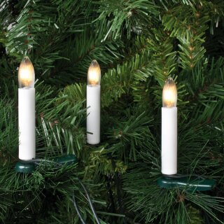 Weihnachtsbaumkette, klar/weiß, E10
