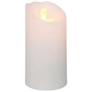 LED-Echtwachskerze, GLOW, 1 orange LED, H 105, Ø 55, batteriebetrieben