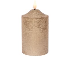 LED-Echtwachskerze, FLAMME, 1 warmweiße flackernde LED