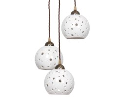Pendelleuchte, 3 x E14/40W, Keramik