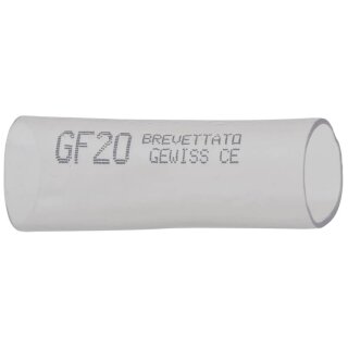 Verbindungsmuffe für gewelltes Rohr, transparent