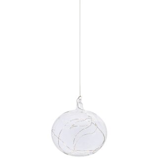 Glaskugel, LINA, 20 warmweiße LEDs