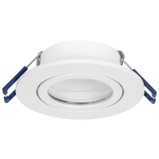 Einbauleuchte, 1 x GU10/230V/50W und 1 x GU5,3/12V/50W, mit Feder-Leuchtmittelhalterung
