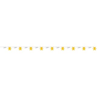 LED-Dekolichterkette, 9 Sterne, 18 Spitzen, Ø 80