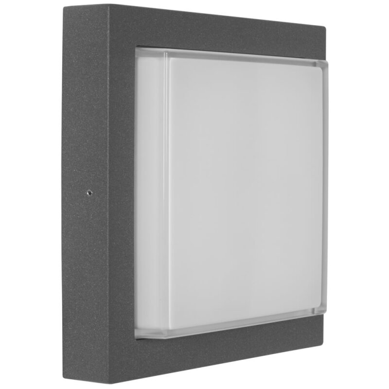 Außenwandleuchte, LEDs/230V/12,9W, 1500 lm, eckig B 245, H 245, Ausl. 65