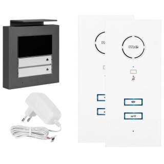 Türsprechanlage VISTADOOR-System, 2-Familien Haus. Aluminium