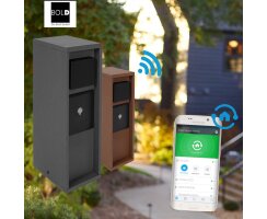 Steckdosensäule PADO mit 3 Steckdosen, Alu-Druckguss, mit WLAN