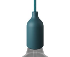 Lampenfassung aus Silikon mit verdeckter Zugentlastung Kit E27