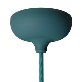 Lampenbaldachin aus Silikon mit zentraler Bohrung und vorgesehenem Seitenloch (Kit)