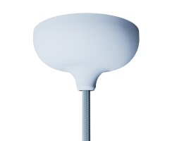 Lampenbaldachin aus Silikon mit zentraler Bohrung und vorgesehenem Seitenloch (Kit)
