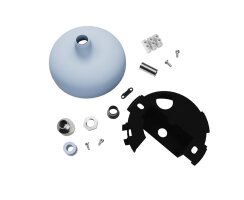 Lampenbaldachin aus Silikon mit zentraler Bohrung und vorgesehenem Seitenloch (Kit)